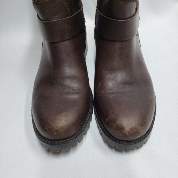 Cole Haan Champion Brown Leather Waterproof Zip Up Boots Women's Size 6B - Picture 3 of 16